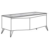 Saltarelli Emozioni Day Mini TV szekrény márványlappal