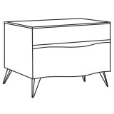 Saltarelli Emozioni éjjeliszekrény fa fedlappal és fiókokkal