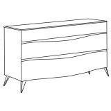 Saltarelli Emozioni komód fa fedlappal és fiókokkal