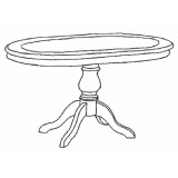 Saltarelli Florence Day ovális étkezőasztal 145x85 cm - bézs