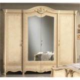 Saltarelli Sovrana 4-ajtós gardróbszekrény, 2 tükrös ajtóval - bézs, magasság: 261 cm