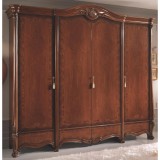 Saltarelli Sovrana 4-ajtós gardróbszekrény - dió, magasság: 238,3 cm