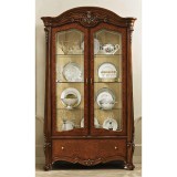 Saltarelli Sovrana Day 2-ajtós vitrines szekrény - dió