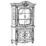 Saltarelli Versailles day 2-üvegajtós, fiókos tálalószekrény - bézs