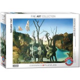Salvador Dali - Hattyúk tükröződnek elefántokká , 1000 db-os puzzle (EUROGRAPHICS, 6000-0846)