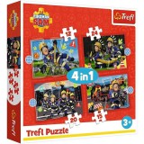 Sam a tűzoltó 4 az 1-ben 12-15-20-24db-os puzzle - Trefl