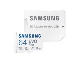 Samsung 64GB microSDXC EVO Plus Class10 U3 A2 V30 + adapterrel MB-MC64SA/EU