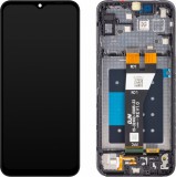 Samsung A146 Galaxy A14 5G fekete gyári LCD kijelző érintővel és kerettel
