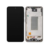 Samsung A366 Galaxy A36 5G fekete gyári LCD kijelző érintővel és kerettel (GH82-36841A)