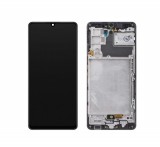 Samsung A426 Galaxy A42 5G fekete gyári LCD kijelző érintővel és kerettel (GH82-24375A, GH82-24376A)