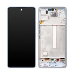 Samsung A536 Galaxy A53 5G kék gyári LCD kijelző érintővel és kerettel (GH82-28024C, GH82-28025C, GH97-28025C)
