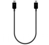 Samsung adatkábel (microUSB - microUSB, töltés megosztó funkció, 30cm) FEKETE