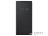 Samsung álló, aktív flip tok Samsung Galaxy S21 Plus (SM-G996) készülékhez, fekete, textil mintás