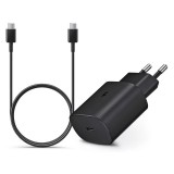 Samsung EP-TA800EBE gyári gyorstöltő adapter 25W + EP-DA705BBE Type-C/Type-C 1m - fekete - ECO