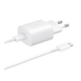 Samsung EP-TA800EWE 25W hálózati töltőadapter + EP-DA705BWE USB-C/USB-C adatkábel, fehér (eco csomagolásban)