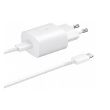 Samsung EP-TA800XW hálózati töltő (USB-C, 25W, C-C kábel, fehér)