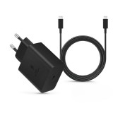 Samsung EP-TA845XBEG gyári gyorstöltő adapter 45W PD + EP-DX510JBE Type-C/Type-C 1,8m - fekete - ECO