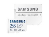 Samsung EVO PLUS (2021) MICRO SDXC 256GB + ADAPTER CLASS 10 UHS-I U3 A2 V30 (130 MB/S ADATÁTVITELI SEBESSÉG)