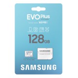 SAMSUNG EVO PLUS MICRO SDXC + ADAPTER 128GB CL10 UHS-I (160 MB/s olvasási sebesség)