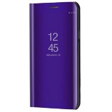 Samsung Galaxy A01 SM-A015F, Oldalra nyíló tok, hívás mutatóval, Smart View Cover, lila (utángyártott) (90026) - Telefontok