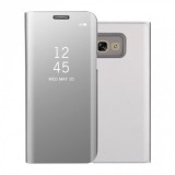 Samsung Galaxy A20e SM-A202F, Oldalra nyíló tok, hívás mutatóval, Smart View Cover, ezüst (utángyártott) (PSPM022635) - Telefontok