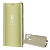 Samsung Galaxy A21s SM-A217F, Oldalra nyíló tok, hívás mutatóval, Smart View Cover, arany (utángyártott) (RS98097) - Telefontok