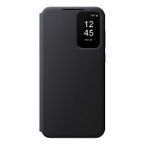 Samsung Galaxy A35 5G (SM-A356) tok álló (aktív flip, oldalra nyíló, átlátszó előlap) fekete
