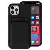 Samsung Galaxy A36 5G SM-A366B, Szilikon tok, kártyatartóval, Wooze Card Slot, fekete