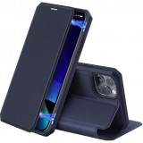 Samsung Galaxy A41 SM-A415F, Oldalra nyíló tok, stand, Dux Ducis Skin X, sötétkék (96763) - Telefontok