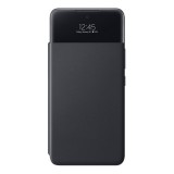 Samsung Galaxy A53 5G SM-A536U, Oldalra nyíló tok, hívás mutatóval, Smart View Cover, fekete, gyári (RS114626) - Telefontok