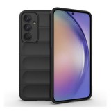 Samsung Galaxy A55 5G SM-A556B, Szilikon tok, közepesen ütésálló, 3D minta, fekete