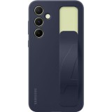 Samsung Galaxy A55 5G SM-A556B, Szilikon tok, matt, beépített szíj, sötétkék, gyári