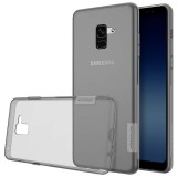 Samsung Galaxy A8 Plus (2018) SM-A730F, TPU szilikon tok, Nillkin Nature, ultravékony, szürke