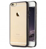 Samsung Galaxy J7 (2017) SM-J730F, TPU szilikon tok, Jelly Electro, áttetsző/fekete