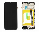 Samsung Galaxy M20 LCD kijelző, érintőpanel, kijelző kerettel, fekete, gyári, SM-M205F/DS