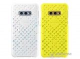 Samsung Galaxy S10 E Pattern cover, műanyag tok, fehér/sárga (EF-XG970CWEGWW)