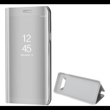Samsung Galaxy S10 Plus SM-G975, Oldalra nyíló tok, hívás mutatóval, Smart View Cover, ezüst (utángyártott) (RS84886) - Telefontok