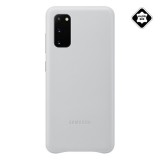 Samsung Galaxy S20 bőr tok (világos szürke)