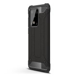 Samsung Galaxy S20 Ultra 5G SM-G988, Műanyag hátlap védőtok, Defender, fémhatású, fekete (RS93082) - Telefontok