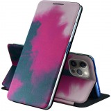 Samsung Galaxy S20 Ultra 5G SM-G988, Oldalra nyíló tok, stand, festék minta, Wooze Flashy Colors, színes/lila (108327) - Telefontok