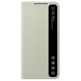 Samsung Galaxy S21 FE Smart Clear View tok olívazöld (EF-ZG990CMEGEE) (EF-ZG990CMEGEE) - Telefontok