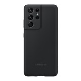 Samsung Galaxy S21 Ultra 5G SM-G998, Szilikon tok, fekete, gyári (RS102669) - Telefontok