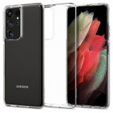 Samsung Galaxy S21 Ultra 5G SM-G998, Szilikon tok, Spigen Crystal Flex, átlátszó (S53538) - Telefontok