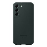 Samsung Galaxy S22 5G SM-S901, Szilikon tok, sötétzöld, gyári (RS114493) - Telefontok