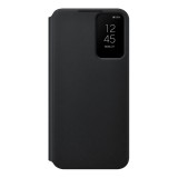 Samsung Galaxy S22 Plus 5G (SM-S906) tok álló (aktív flip, clear view cover) fekete