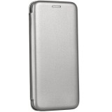 Samsung Galaxy S22 Ultra 5G SM-S908, Oldalra nyíló tok, stand, Forcell Elegance, szürke (111890) - Telefontok
