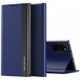 Samsung Galaxy S22 Ultra 5G SM-S908, Oldalra nyíló tok, stand, Wooze Silver Line, sötétkék (116090) - Telefontok