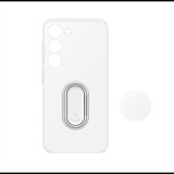 Samsung Galaxy S23 (SM-S911) műanyag telefonvédő (ultravékony, telefontartó gyűrű, kitámasztó) átlátszó