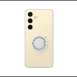 Samsung Galaxy S24 (SM-S921) műanyag telefonvédő (ultravékony, tartógyűrű, kitámasztó) átlátszó