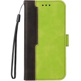 Samsung Galaxy S25 Edge SM-S937, Oldalra nyíló tok, stand, kártyatartóval, kézpánttal, Wooze Colour Wallet, zöld